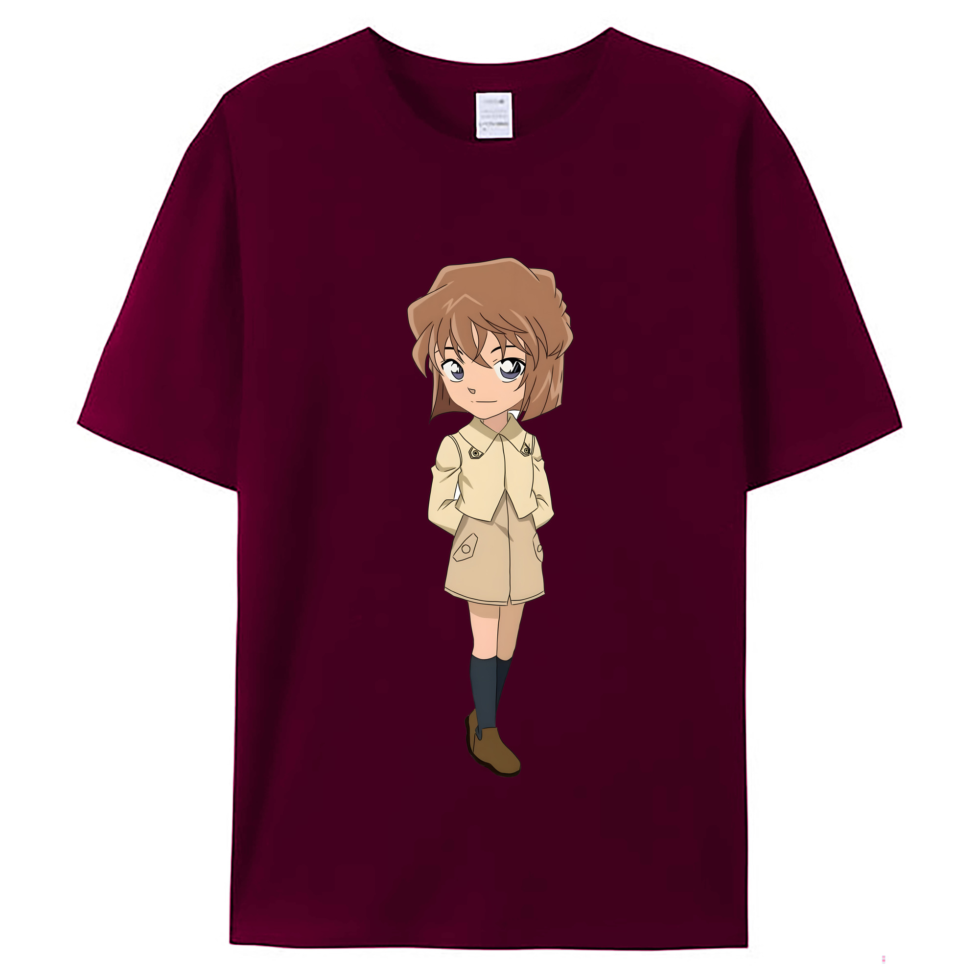 （画像用） 名探偵コナン 灰原 哀 はいばら あい Detective Conan Anita Hailey、Vi Graythorn Haibara Ai レディースカジュアルプリントTシャツ（綿100％）